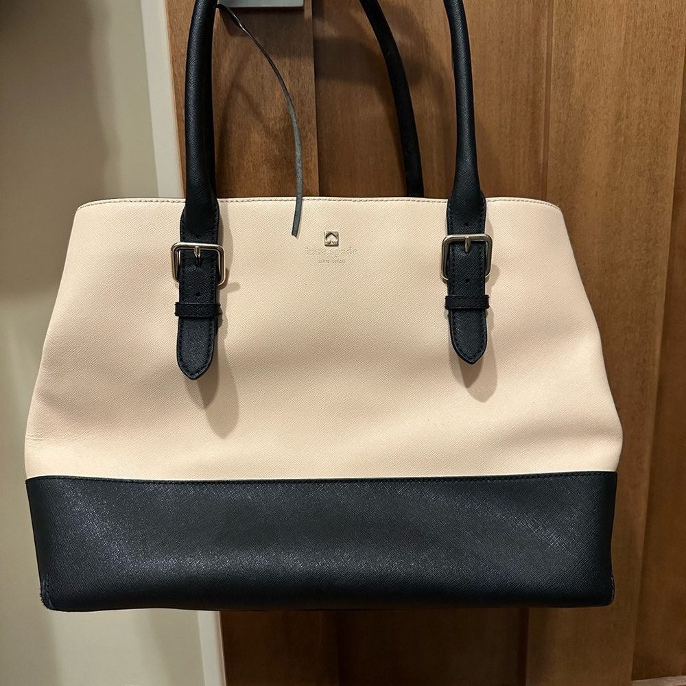 Kate Spade Black and Cream Shoulder Bag